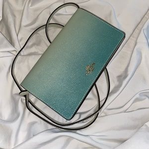 Coach Ombré Blue Green Crossbody Purse